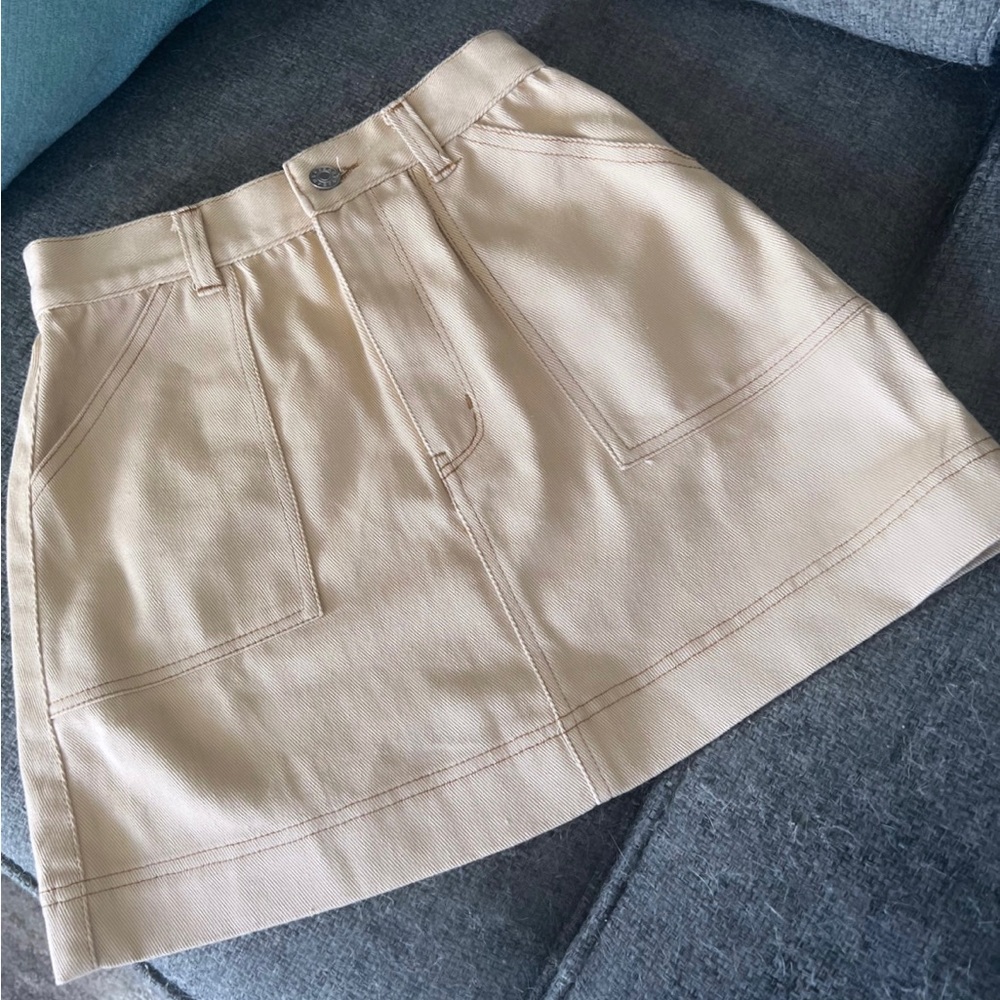 Petal and pup cream high waisted skirt